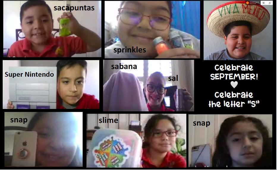 vvillarreal31's tweet photo. Finished the third week of school and the beginning of a new month. Kids had so much fun lookin for objects starting with the letter "S". Thank you parents for all your support. @PebbleHillsES @YsletaISD #KingdomOf8 #virtuallearningisfun #thirdgraderocks https://t.co/7LBlGwoSj8