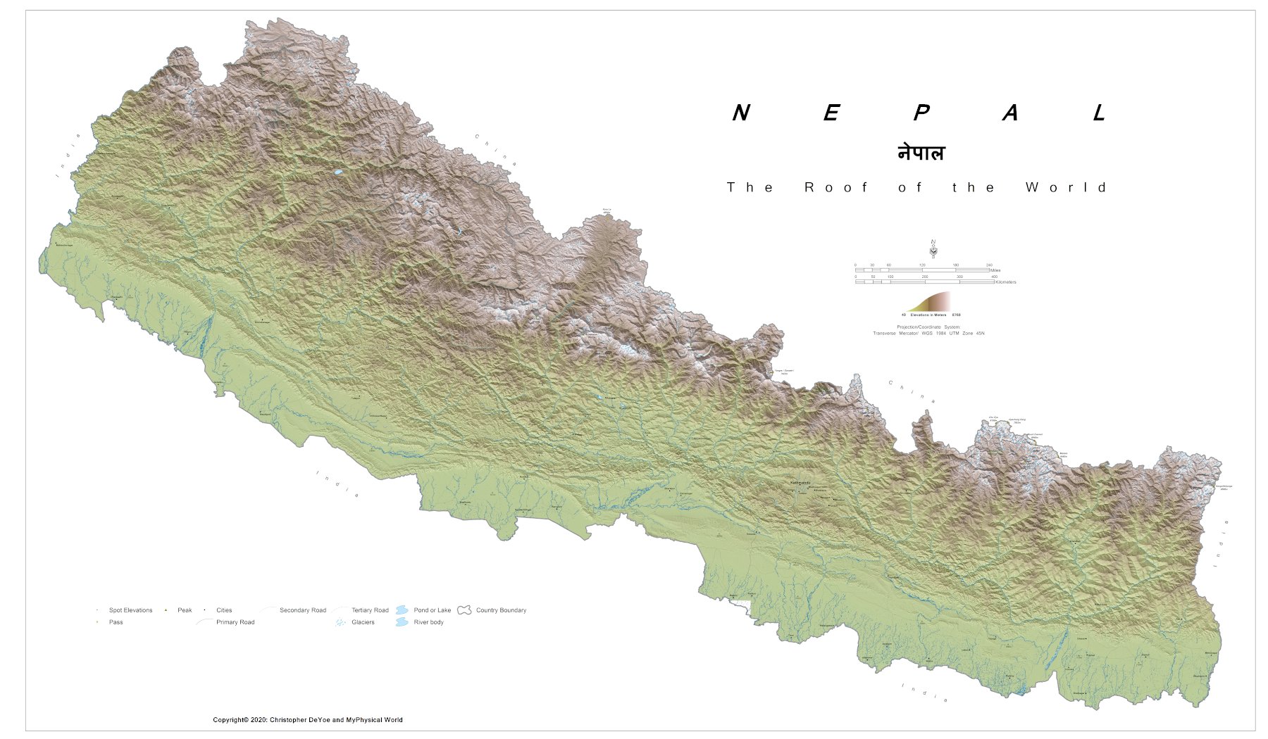 Contour Map Of Nepal Uživatel Myphysicalworld Na Twitteru: „#Cartographer Christopher Deyoe's Nepal  Topographic Map Is Now Available! Https://T.co/Tct83Bjgvp #Gis #Geography  #Geographyteacher #Cartography #Maps #Map #Mapping #Archaeology #Bible  #Israel #Egypt #Landsat ...