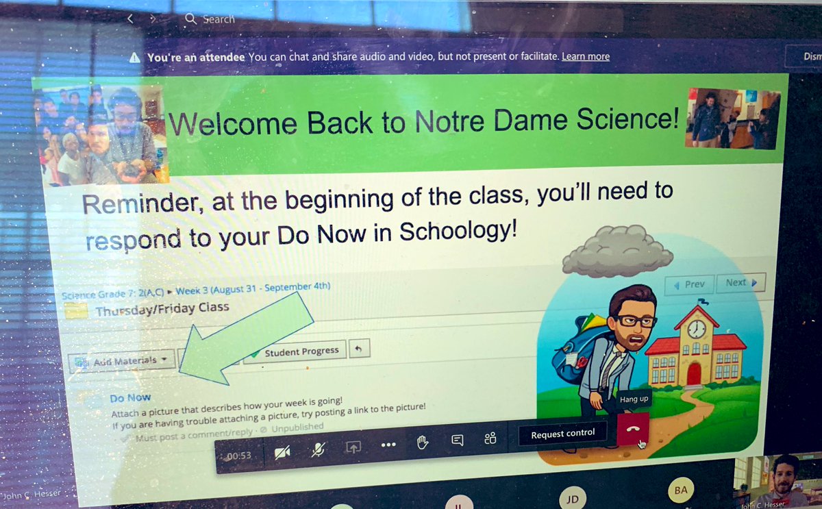 DrNHenderson's tweet photo. Closing out week 3 of #IPSRemoteLearning by joining @Harshman_MMS  Principal Larkin in a few classes including @IPSSchools TOY Jack Hesser while keeping my 👀 on my preschooler in her class meeting  #StrongerTogetherIPS https://t.co/3Sh5OnH6FM