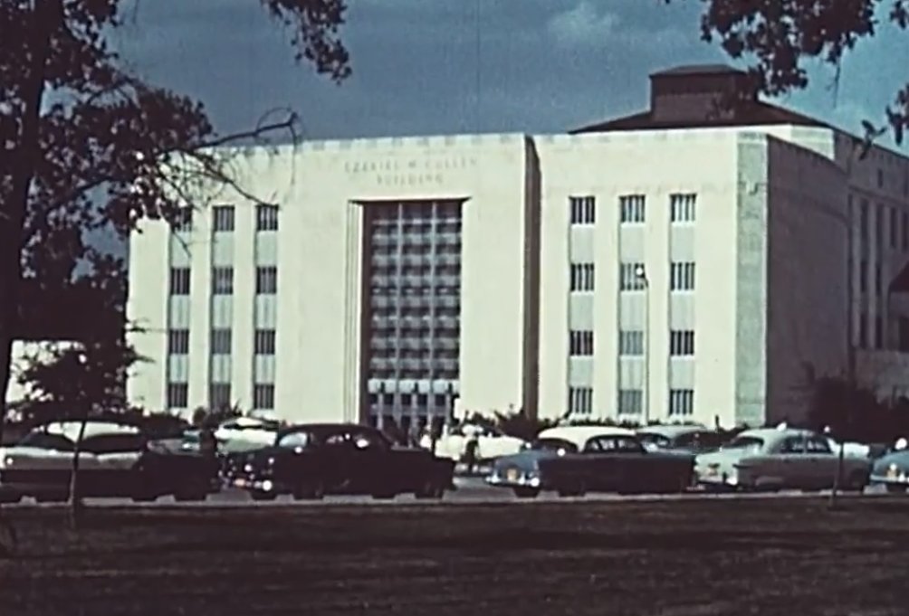 Flashing back to the 1950s with this vintage digitized reel featuring an overview of the University of Houston, available at the UH Libraries AV Repository.

av.lib.uh.edu/media_objects/…