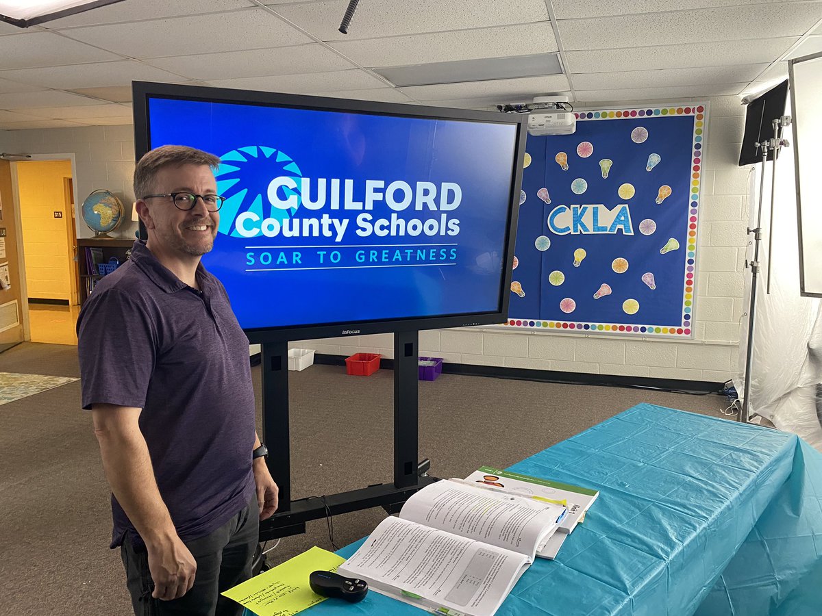 Brian Albrecht from Colfax ES is here to record CKLA lessons. We can’t wait for you to see these videos!  #LiteracyGCS <a href="/Albrechtbd/">Brian</a> <a href="/colfaxgcs1/">Colfax Vikings</a> <a href="/GCSchoolsNC/">Guilford Co. Schools</a> @enJOYliteracy