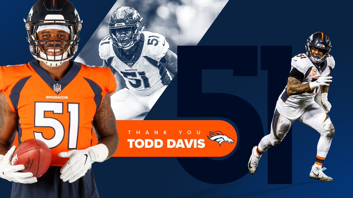 Broncos's tweet image. Thank you for everything, @BamBamDavis51. 🙏