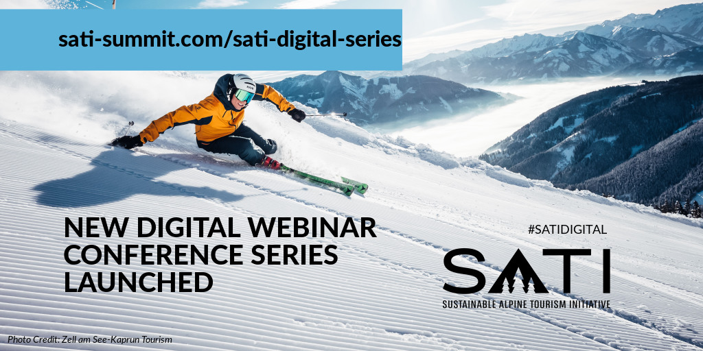 SATI_Summit's tweet photo. #Sustainability is the new compass for alpine #tourism to redesign &amp; #BuildBackBetter. #SATI2020 is becoming #SATIDIGITAL, a NEW series of 7 online conferences! Get your FREE limited tickets to hear global expert panels and join our interactive sessions at https://t.co/jk9G4J21NR https://t.co/3oIeJqD51W