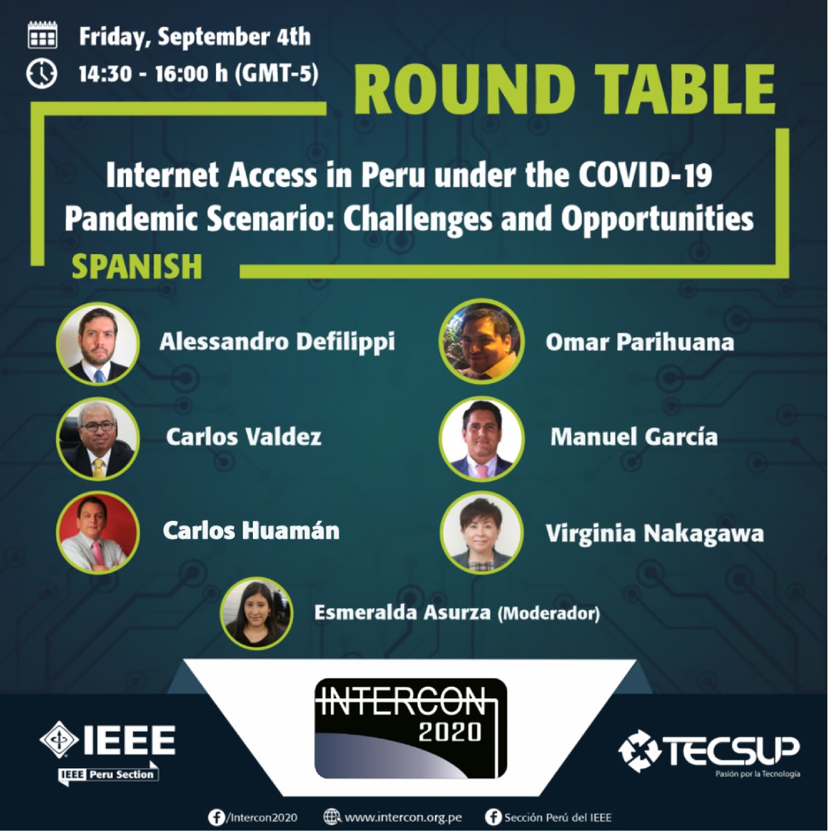 chuamant's tweet photo. Un gusto participar en el panel #telecom de #INTERCON2020, con buenos amigos o colegas de quienes uno siempre aprende @cvaldezvl @PeruIEEE @IEEEorg https://t.co/bznt0PQq2o
