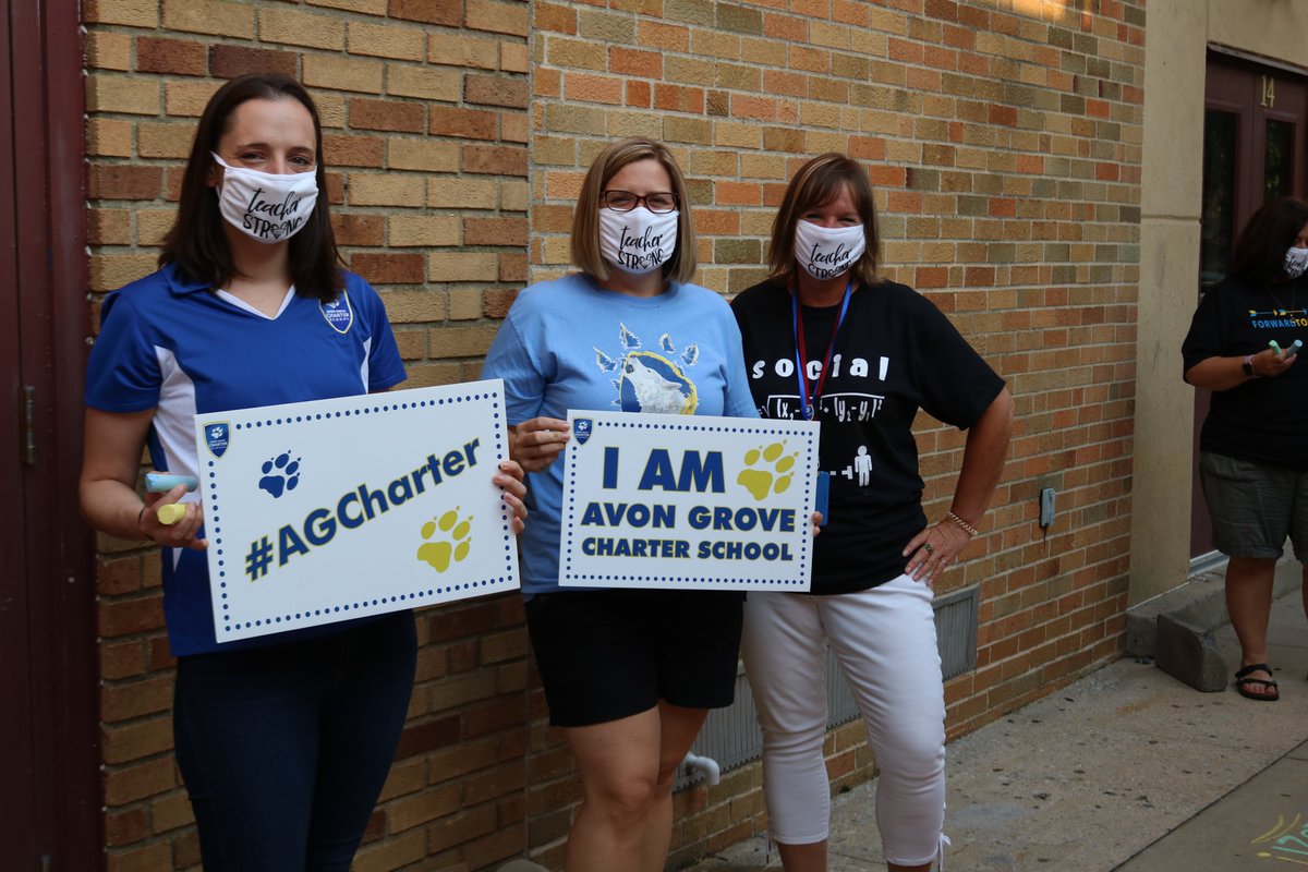 AGCharter's tweet photo. Forward Together |  It was a strong start for Avon Grove Charter School as we welcomed parents &amp; students to Orientation Week. The energy at both campuses was palpable as teachers &amp; students reconnected - although socially distanced. 

#agcharter #forwardtogether https://t.co/GxJ0wgXfxD