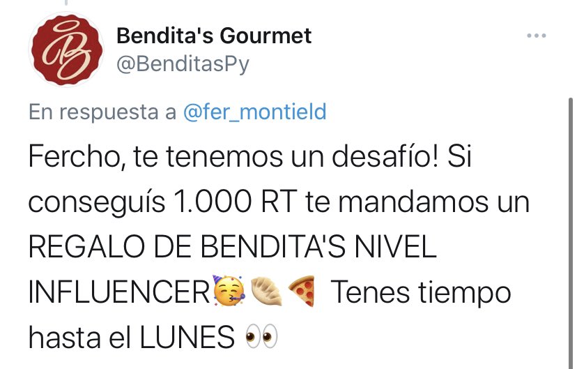 fer_montield's tweet photo. RT RT RT RT....HOY POR MI, MAÑANA POR TI, DESEO ESE RAMO DE EMPANADAS 😭❤️ https://t.co/94BN9eT41K