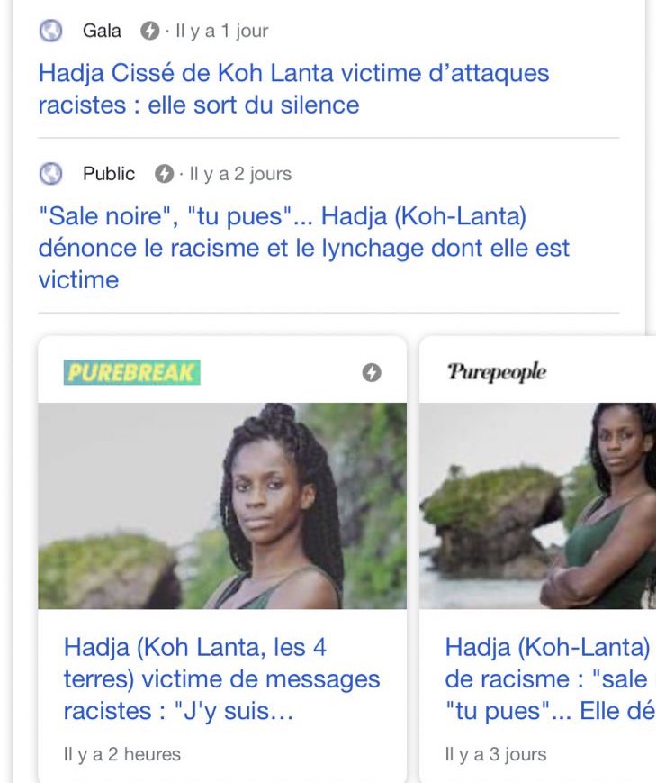 Le Roi Des Serpillieres Carla Day On Twitter Les Racistes Qui Vont Insulter Hadja Vraiment Allez Vous Faire Foutre Honte A Vous Kohlanta2020 Kohlanta