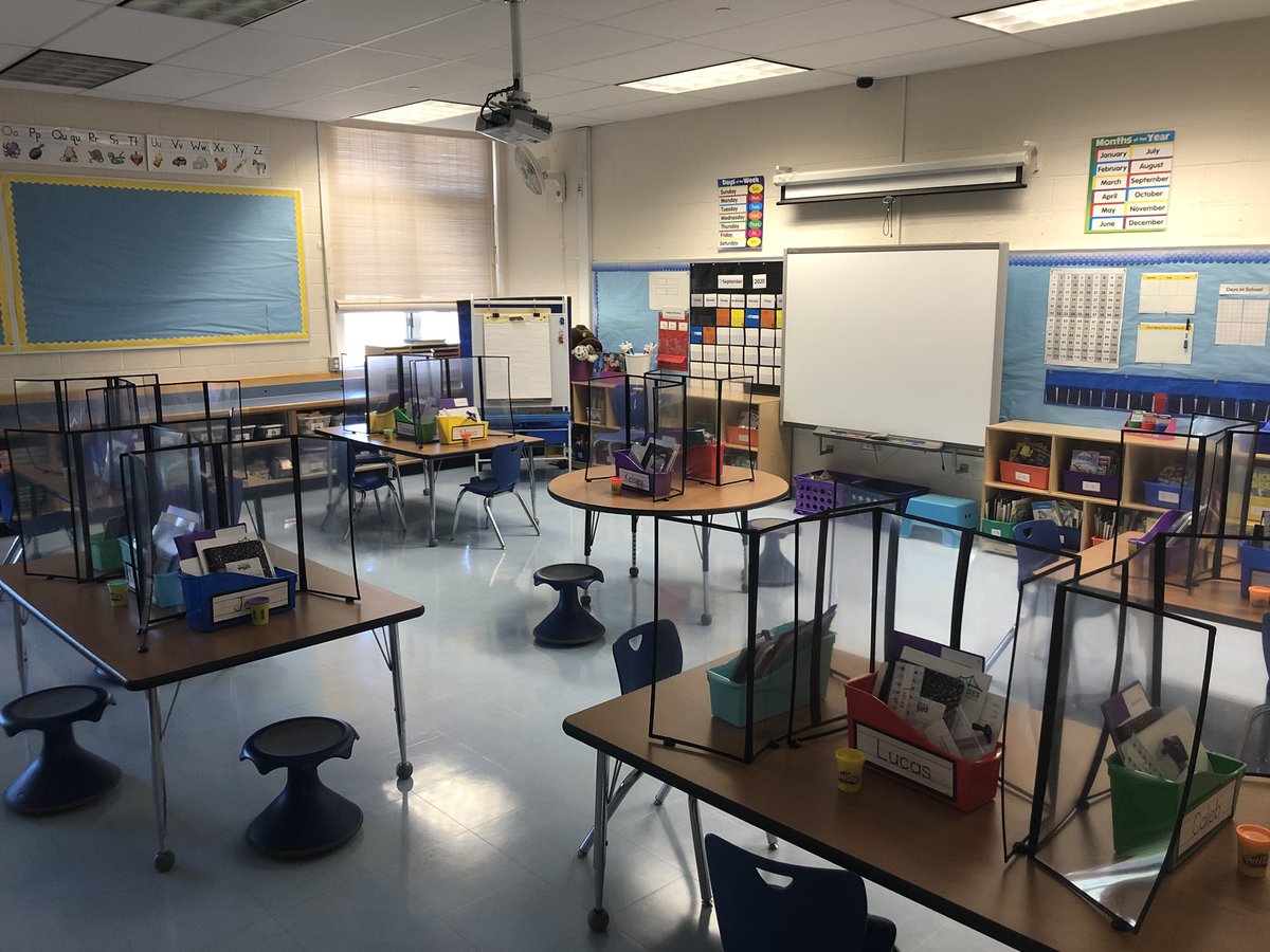 The amazing staff spent this week preparing for a safe opening. Here is a look into some of our classrooms utilizing numerous mitigation strategies. #ellingcen