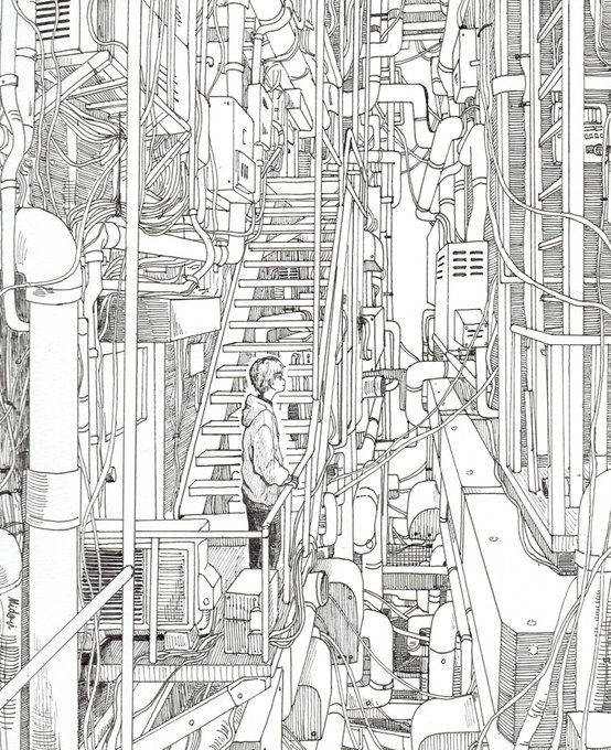 今回線画はアナログで描きました〜 