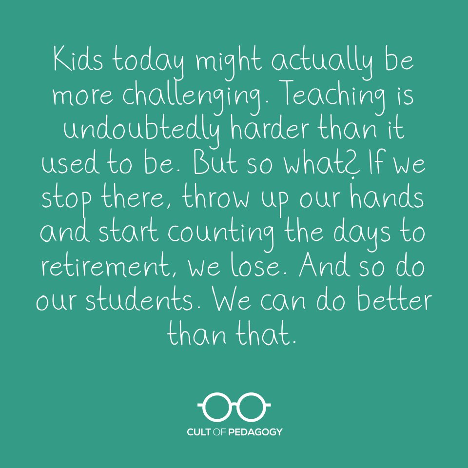 BPCLITERACY's tweet photo. As we ended our first week of full remote learning, this quote jumped out at me. Teacher friends it IS hard. But please don't throw your hands up. Reach out. We need to be here for each other. Our kids need us! #KidsDeserveIt #BeTheOne @cultofpedagogy https://t.co/QFRGhZYfiB