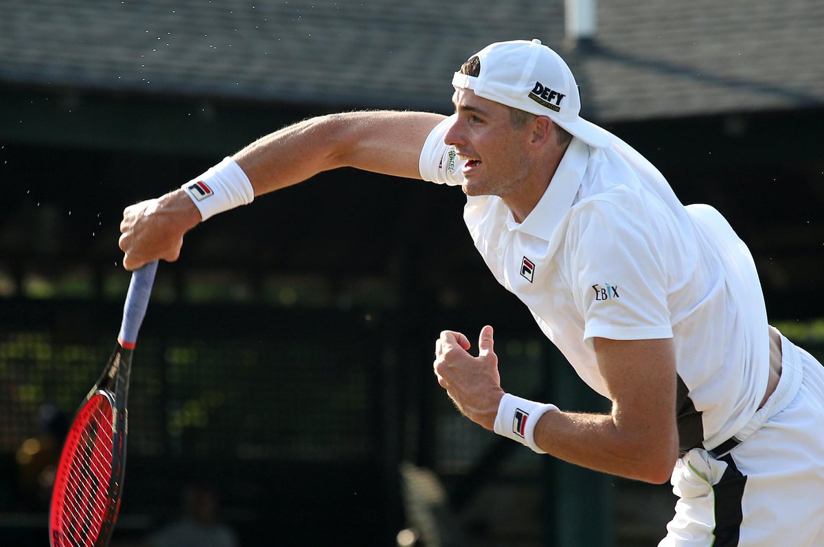 thedefynation_'s tweet photo. Are you guys watching the #USOpenChampionship like we are? Today, we're throwing it back to when @JohnIsner, one of the most incredible American #tennis players, repped our very own @DEFY on his cap! 🎾🧢 Who are you all rooting for? We're team #Isner all the way! https://t.co/iYmxZzklF0