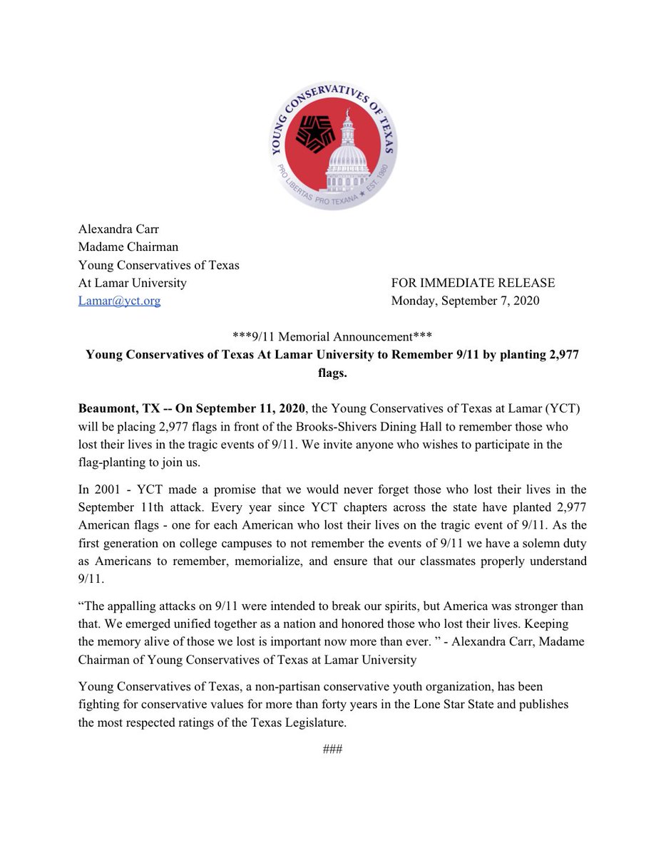 yctlamar's tweet photo. FOR IMMEDIATE RELEASE: https://t.co/eVKMUhKC27