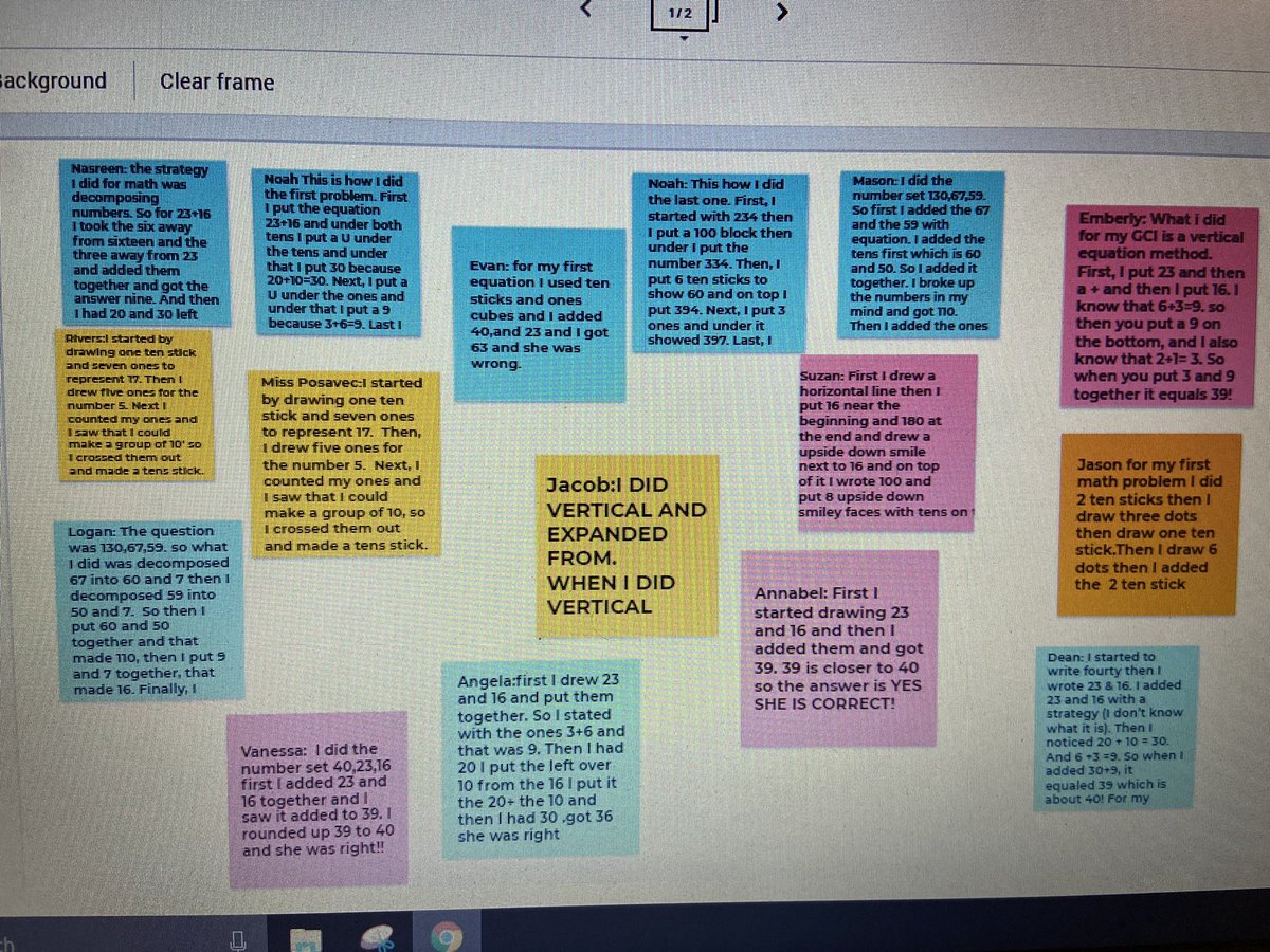 My class and I tested out jamboard today and we had a blast! Look at those detailed math explanations!! <a href="/Heritage_TUSD/">Heritage Elementary</a>