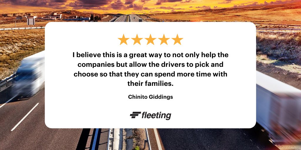 Don't worry about missing another family celebration, with Fleeting you decide when to roll and when you'll be back 👪

🚛 #DriveFleeting #TruckerLife #TruckingJobs