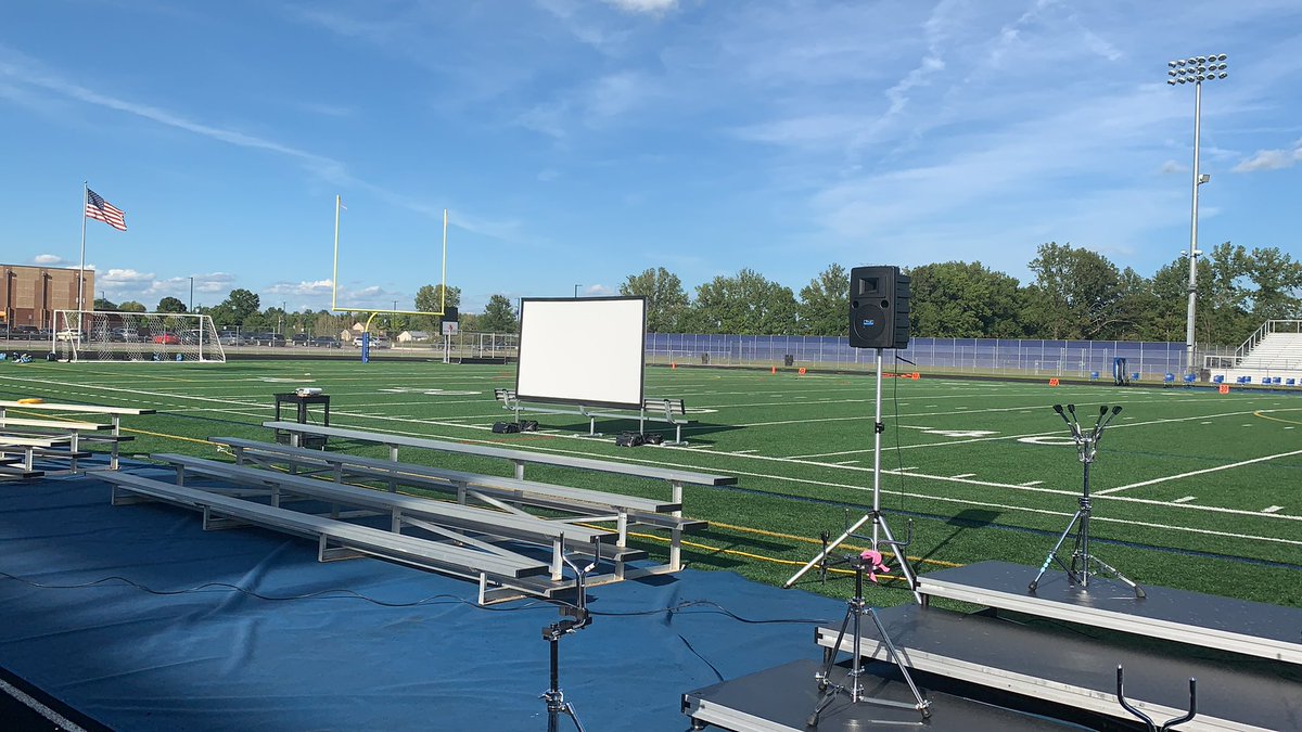 OBHSBand's tweet photo. While football’s away, the band will still play! OBHS at OHS tonight will be live-streamed in the Berlin Stadium with the Pride of the Bears playing for our band families, seniors, and staff members. Football Friday Nite...virtual style! @Todd_spinner @BerlinBearsAD #FBFN https://t.co/F8dVfTOWuJ