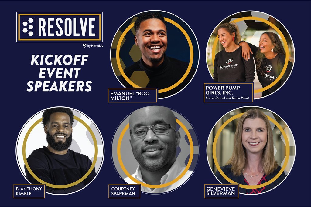 nexus_louisiana's tweet photo. Join these incredible speakers for RESOLVE'S Kickoff Event! Resolve will kick off on September 10th with an introduction event, which will be a loose roundtable-style discussion for key community members to address key issues in the development stage of their businesses. https://t.co/5amBYrQaiU