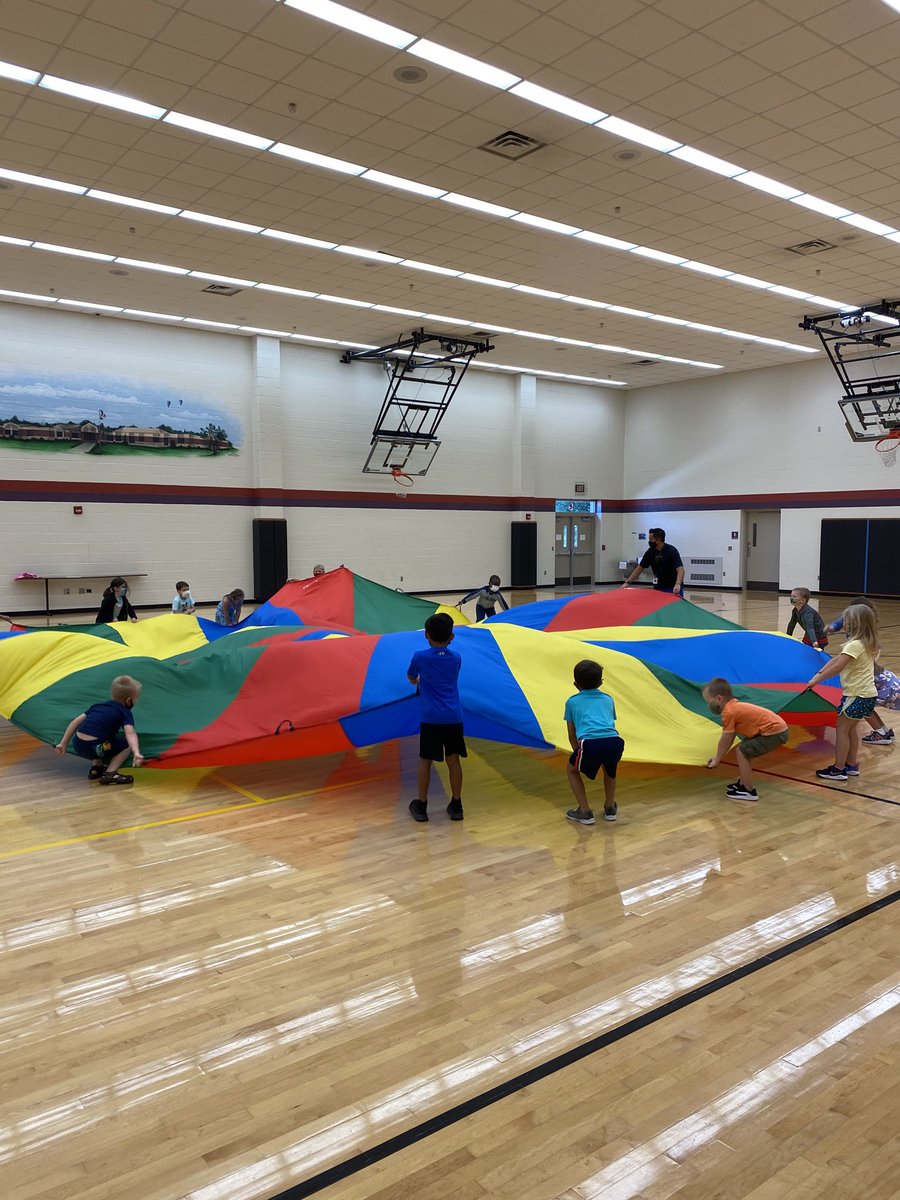 The amazing parachute in P.E. never gets old!