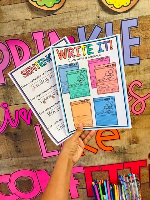 TPT_Official's tweet photo. This writing center from @ApplesAndABCs is designed so no matter where your students are on their journey to becoming independent writers there are multiple skills they can practice at their level. Download here: https://t.co/VO72X1tQ0e https://t.co/gEkDBJ1FyX