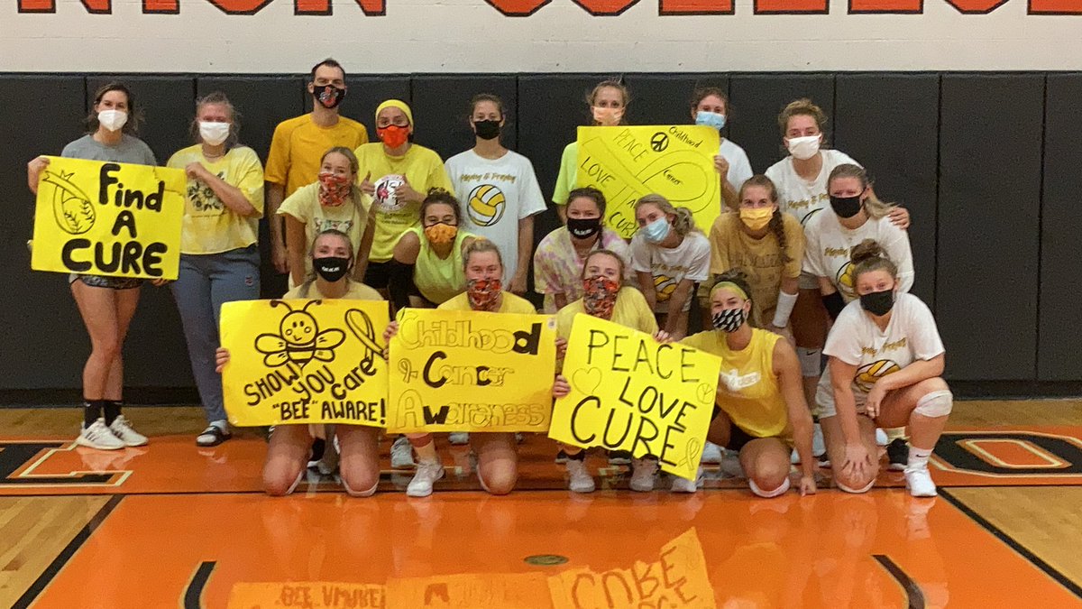 unionkyVB's tweet photo. September is a special month for us while we bring awareness to Childhood Cancer. We know you will not be able to attend our Cheyenne Wise Childhood Cancer Match this year, but we hope you can help us by wearing yellow or gold this weekend! https://t.co/JPVbRYKvdE