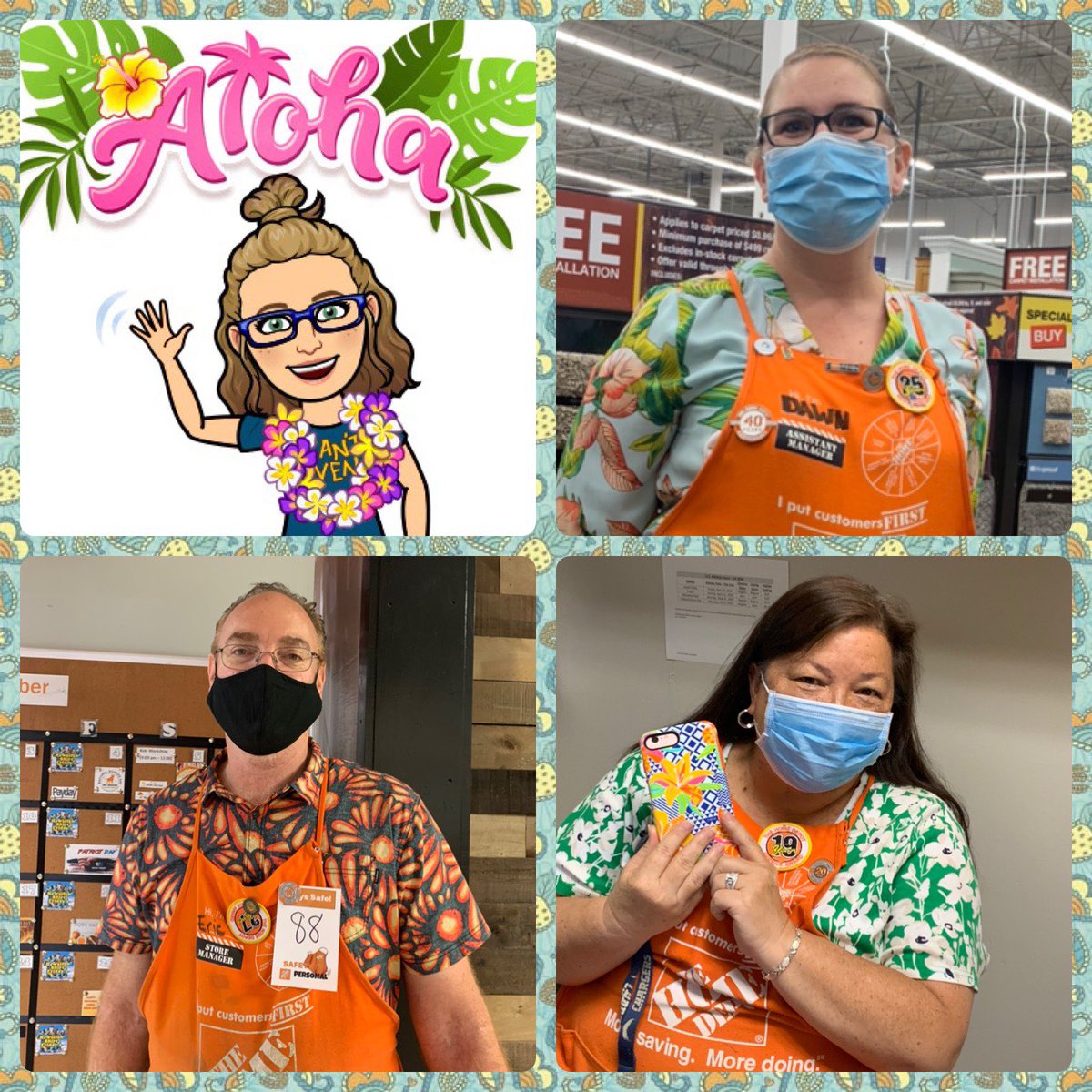 DWHIT369's tweet photo. Hawaiian Shirt πΊ π π π π Friday! Mahalo to all the Orange π§‘ Ohana who participated! #HawaiiOnOurMinds #FunPlaceToWorkAndShop #SociallyDistancing https://t.co/n1WPPZxINj