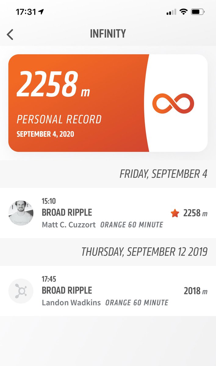StevieAndLane's tweet photo. Today was #OrangeInfinity #InfinityWorkout day at @orangetheory #OrangeTheoryFitness #OTF #OTFBroadRipple
We both beat our last #Infinity #rows! & both did over 300 of the body weight exercises! 🥵
#RunRowRepeat #BasePushAllOut #MoreLife #SplatPoints #KeepBurning #LiveLonger https://t.co/5AioaJMDhX