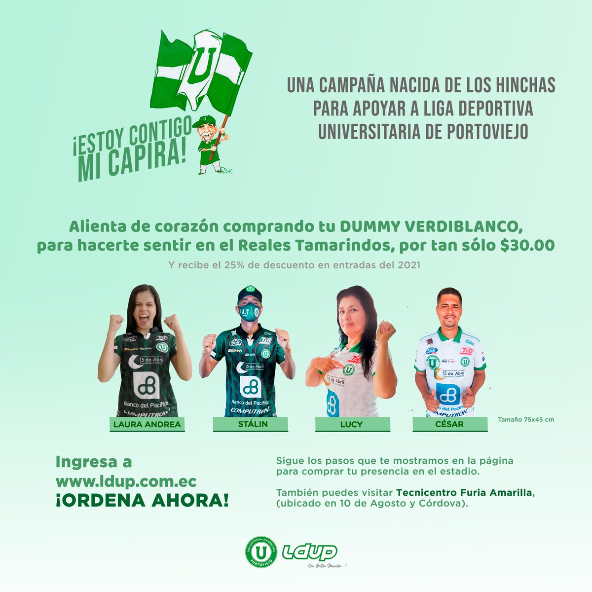 LDUPoficial's tweet photo. Para un verdiblanco no importan nada más que los colores. 🇳🇬

👤🇳🇬 Compra tu #DummyLDUP y ten un lugar en el Reales Tamarindos.

Ingresa a https://t.co/ecSl2suD32 y ORDENA AHORA.

#DesdeCasaConLDUP
#LDUP 💚🤍 https://t.co/fJNhBmHE1k