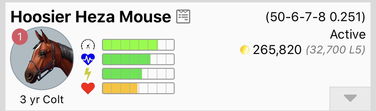 mlraber's tweet photo. Lightly raced 3yold in auction grew last night @AndPacing https://t.co/hPZIaqWeck