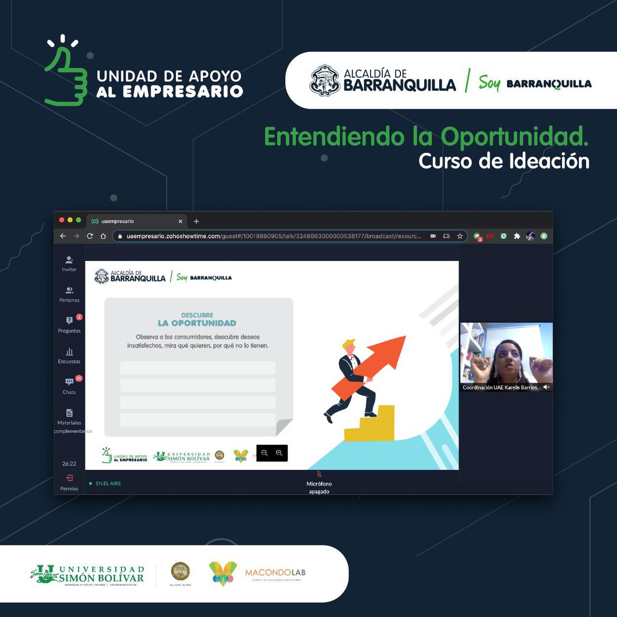 DesEconomicoBAQ's tweet photo. ¿#SabíasQue antes de diseñar un nuevo producto o servicio, debes primero pensar en las personas con problemas que estarían dispuestas a pagar para que alguien se los resuelva?
#UnTip de nuestro Curso de Ideación dirigido por la Unidad del Apoyo al Empresario. #TalleresUAE https://t.co/3QGgLTQ32O