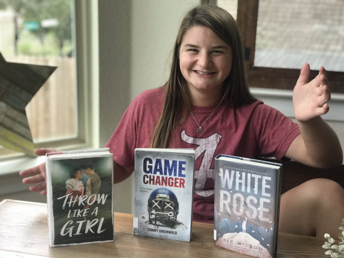 When your MS librarian catches wind that you’re stuck when choosing a book and sends some selections she knows you’ll love to try out and you’re so excited because she still knows you even though you’re a sophomore now.  @SBMSWranglers <a href="/east_meghan/">Meghan East</a> @SBMSLibrary <a href="/Supt_comalisd/">Andrew</a>