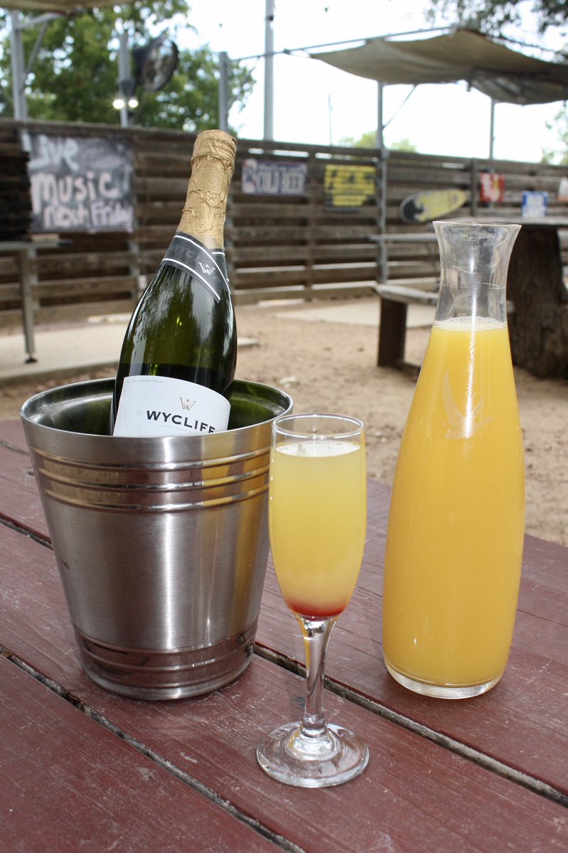 The only thing better than $12 BOTTOMLESS MIMOSAS🍾 is San Marcos not making national news again for coronavirus! #keepitup &amp; #drinkemup 

Starting tomorrow, every Saturday &amp; Sunday from 12-3!

Disclaimer: Every one at the table must be 21+ and purchase