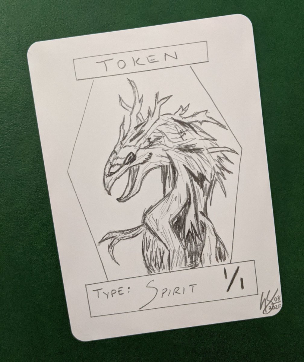 GraphiteShark's tweet photo. Spirit token influenced by the original Forbidden Orchard token for @JoshInTheMosh89
#MtG #MtGToken #Kamigawa #SpiritToken https://t.co/O6HbTCsU69