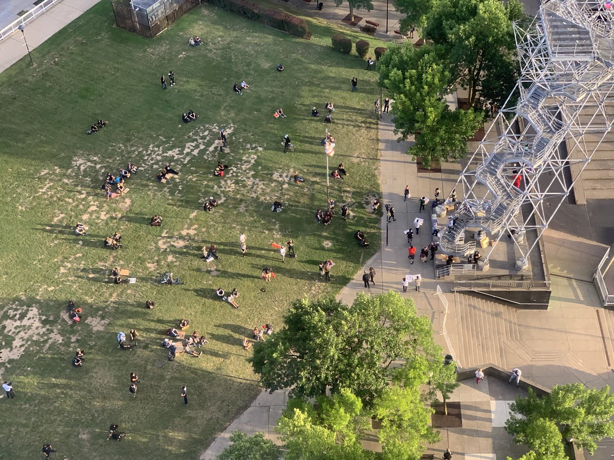 Protesters starting to gather at MLK Park in Downtown #Rochester