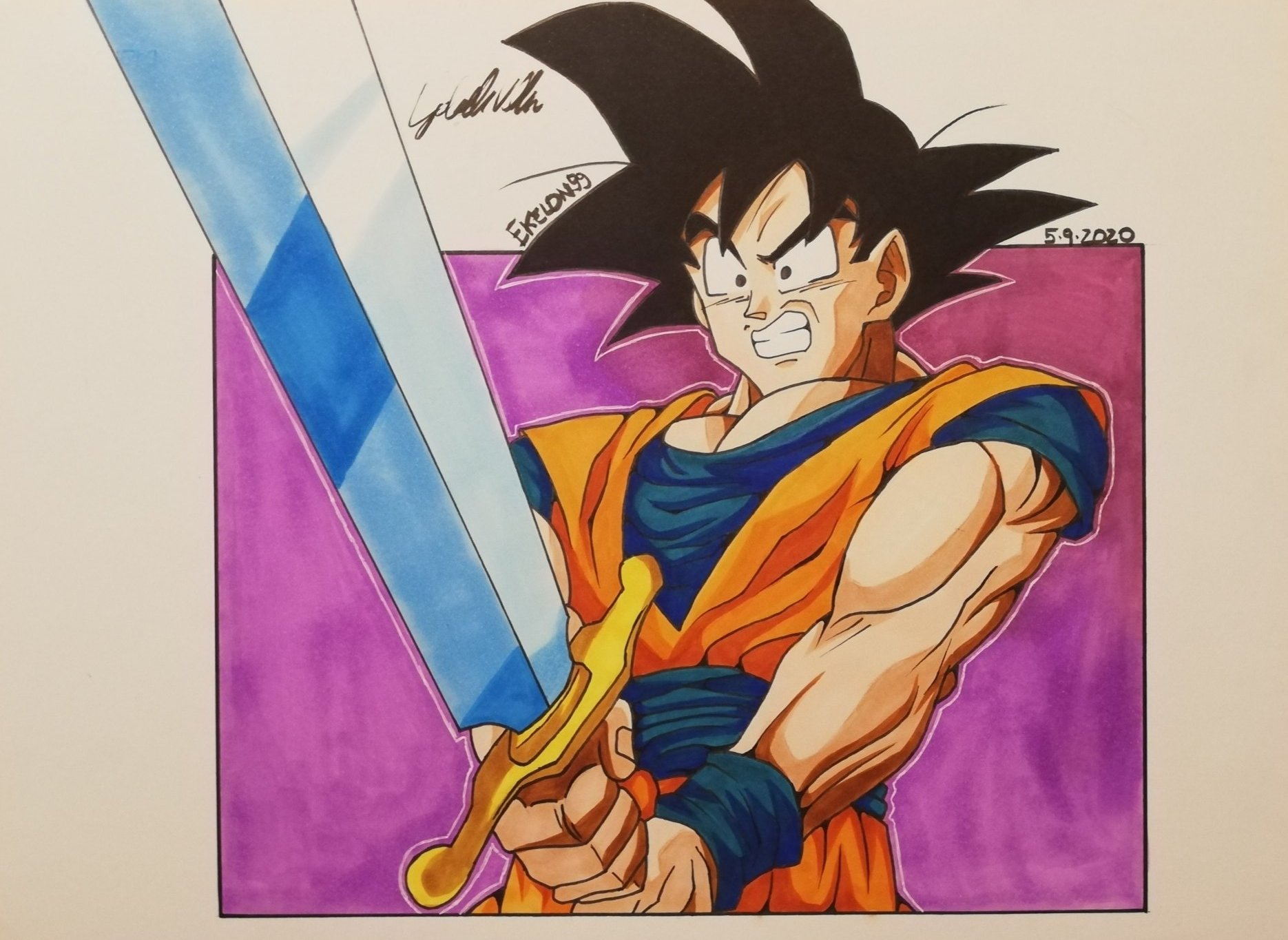 Draw you in dragon ball anime manga style , pro by Okashy