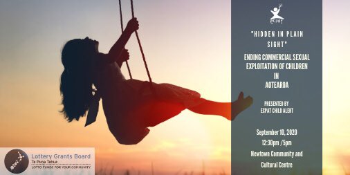 ECPAT_NZ's tweet photo. ECPAT CHILD ALERT IS COMING TO WELLINGTON!

ECPAT Child ALERT provides education and training to frontline workers on the issues surrounding the exploitation of children. 

Check out our Facebook Child Alert - ECPAT NZ for more information. 

#HumanTrafficking #sexualexploitation https://t.co/hkw4HNhGP2