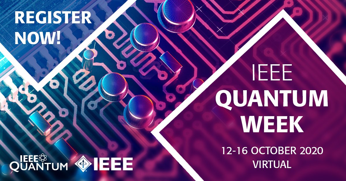 IEEEQuantum's tweet photo. Who's coming to @IEEEQuantumWeek 2020? @IBMResearch, that's who. And they've got a great #blog post explaining why its going to this great event and what its expects from this great virtual event: https://t.co/vGkHh2TYWL #QuantumComputing #QW2020 https://t.co/YsVYYi4aJn