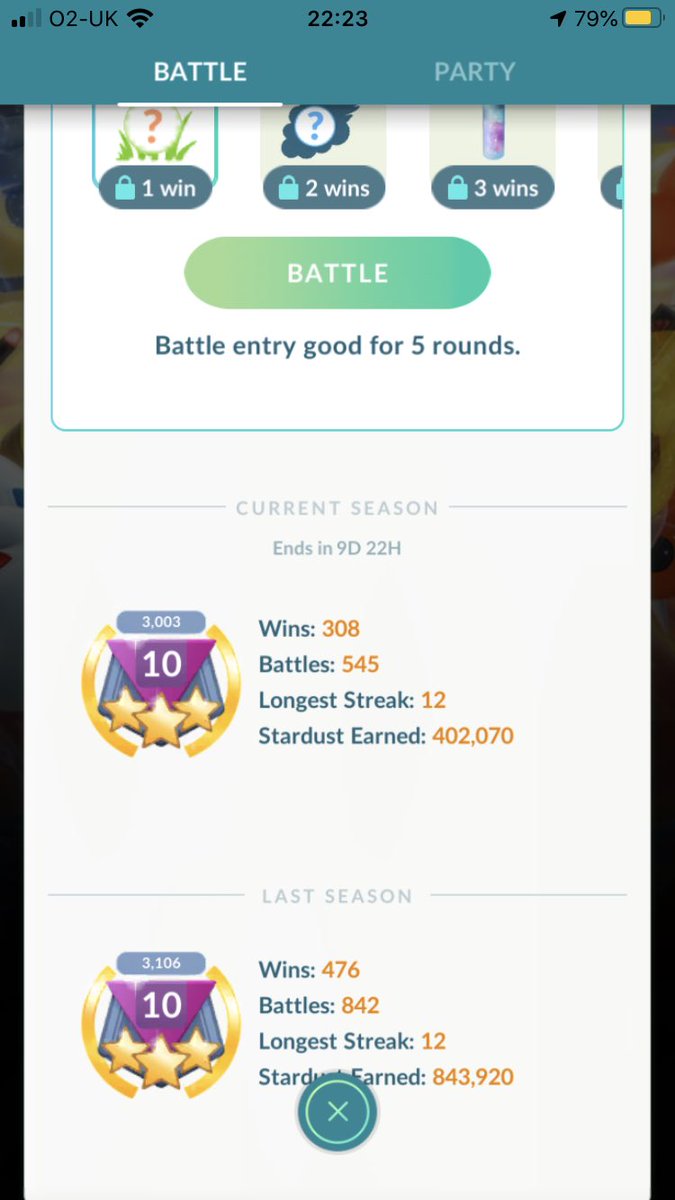 Relief to make r10 again this season given the ELO nonsense. Hopefully the system will be fairer in S4 #gbl #battlers