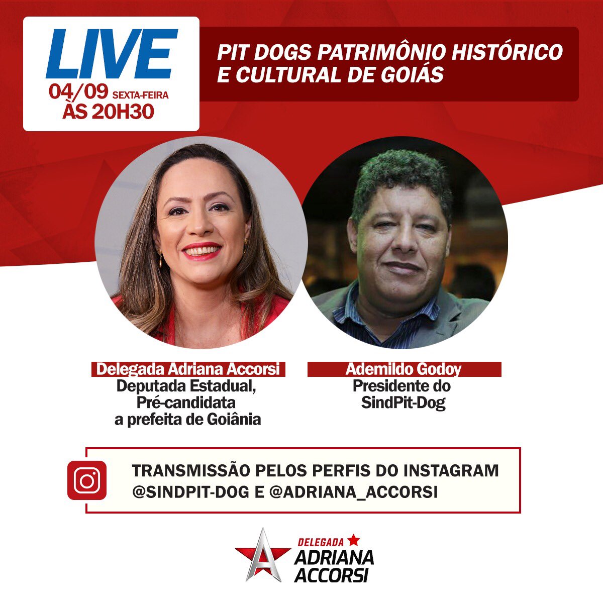 Adriana_Accorsi's tweet photo. Acompanhe logo mais nossa live sobre os Pit dogs e nosso projeto que os declara Patrimônio Histórico Cultural e Gastronômico 🥰 com o Presidente do Sindipitdog Ademildo Godoy ! #pitdog https://t.co/qCIsfLSNwr