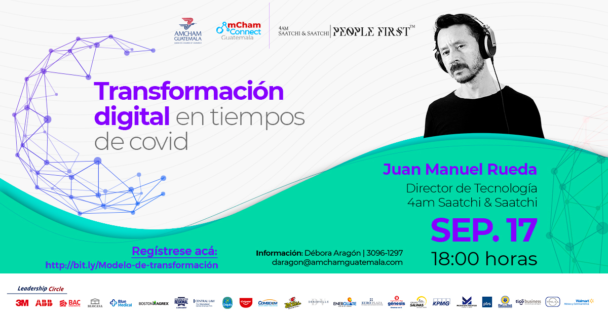 4amsaatchi's tweet photo. Juan Manuel Rueda, nuestro Director de Tecnología, tendrá una charla sobre la transformación digital en tiempos de Covid. Una herramienta clave para tu negocio.

🗓17/9/2020
⏰18:00
Registrate aquí:
https://t.co/cH67hMd2aA
#Tecnología #Covid #TransformacionDigital https://t.co/RC4NzvM7ra