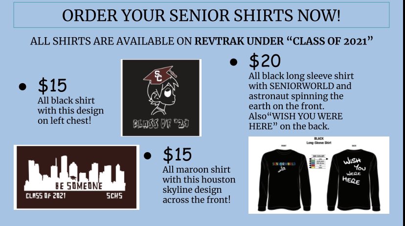 schsclassof21's tweet photo. SENIOR CLASS SHIRTS! https://t.co/NIfE4Ge7Yv