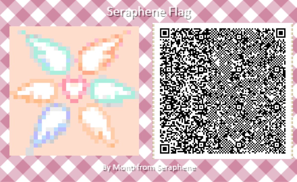 madbreaker_'s tweet photo. Today I finally designed my own island flag 🥺 I used https://t.co/TYcoHsxOkz to gererate the pixel pattern but it doesn’t look as fresh as i expected ;? But still, I like it a lot! It’s three pairs of wings bc my island’s named Seraphene (seraph/serafin) 🕊#acnh #acpatterns https://t.co/nESKIS3AA4