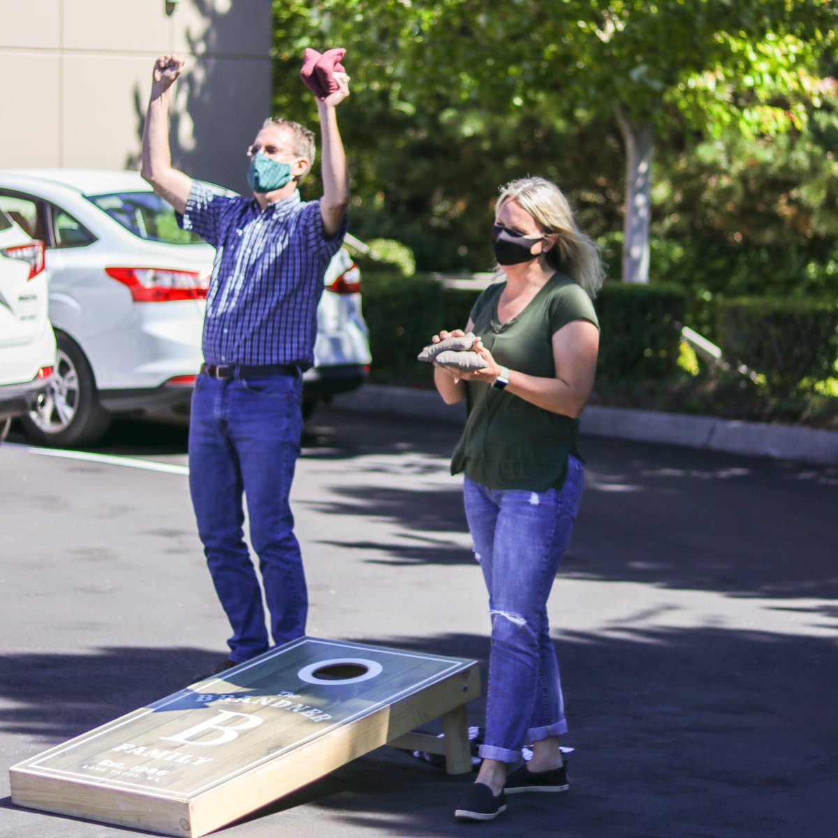 TeamBrandner's tweet photo. We’re all for a little corny fun! We are kicking off our annual corn hole tournament, and we can’t wait to see who the 2020 champions will be! Stay tuned to find out! 

#BuildingBrands #BrandBuilding #CornHole #Tournament #TeamBC #BrandnerBonding #Marketing #AdAgency https://t.co/PwI37B6at2