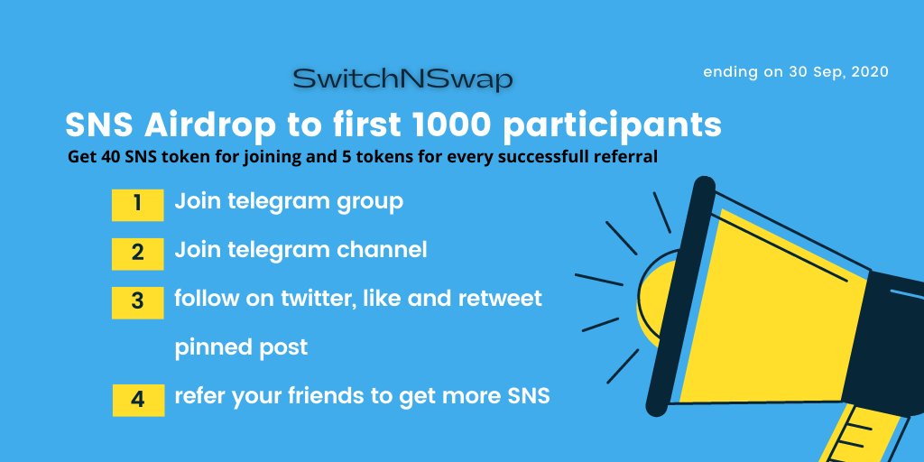 SwitchNSwapSNS's tweet photo. 📢Join Airdrop of SwitchNSwap
SwitchNSwap is a Defi platform built on uniswap and will support :
🔹Leverage trades
🔹Limit Orders
🔹Stop Loss
🔹Lower fees by aggregating orders
🔹Multiple platform support
🔹Order Book
🔹Charts and Insights
Airdrop link : https://t.co/g8cVpvBAsn https://t.co/6yz24ri40W