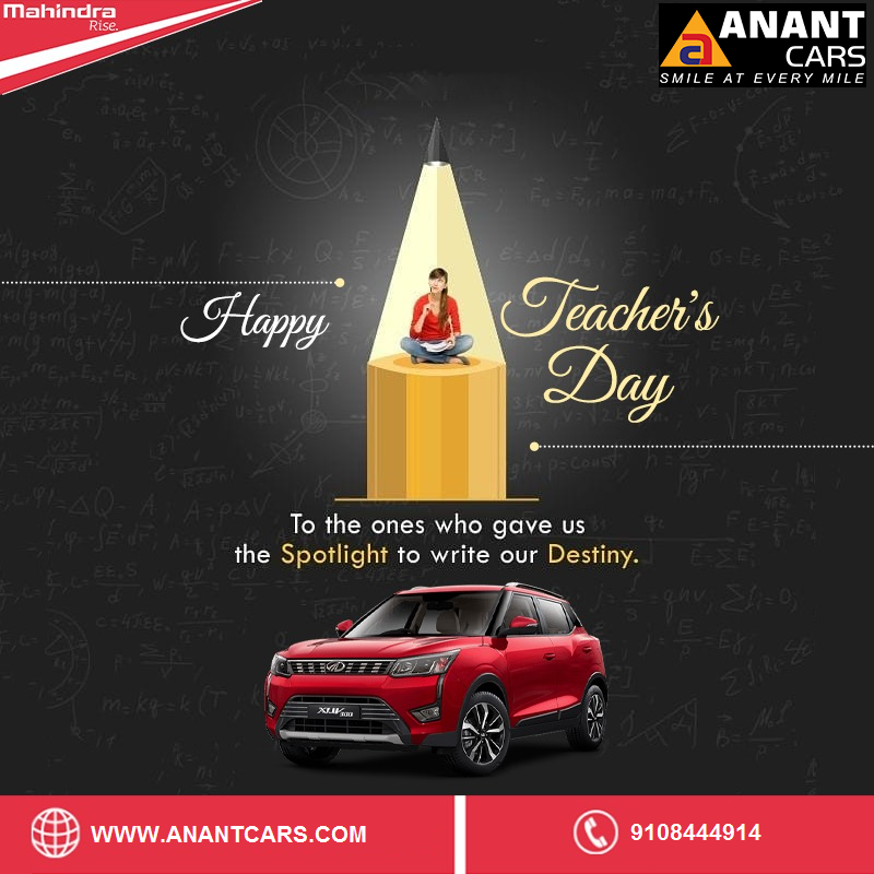 AnantCars's tweet photo. One book, one pen, one child, and one teacher can change the world. Happy Teacher's Day!!
https://t.co/oTkFIBvIMI
#TeachersDay #Guru #guide #motivation #Light #SecondGod #mahindra #anantcars https://t.co/KhHvFFBsAS