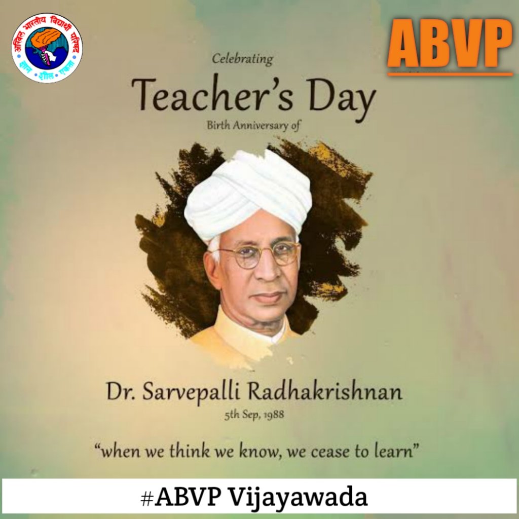 AbvpVijayawada's tweet photo. Thank you to all our teachers for your commitment and uninterrupted support during these difficult times so that learning never takes a back seat.
We wish for your good health and pray for your safety, and well-being

#HappyTeachersDay #HappyTeachersDay2020 https://t.co/FhXTb7tpcz