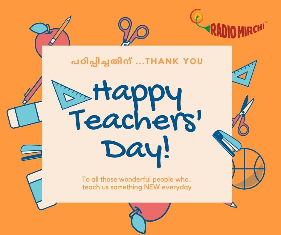 mirchimalayalam's tweet photo. To all those wonderful people around us... 
#thankyou for #teaching something new everyday

#teachersday #teachersofinstagram #vloggers #onlineteaching #happyteachersday #keeplearning #mirchimalayalam #today #saturdayvibes #saturdayspecial https://t.co/9zAsUNsI2t