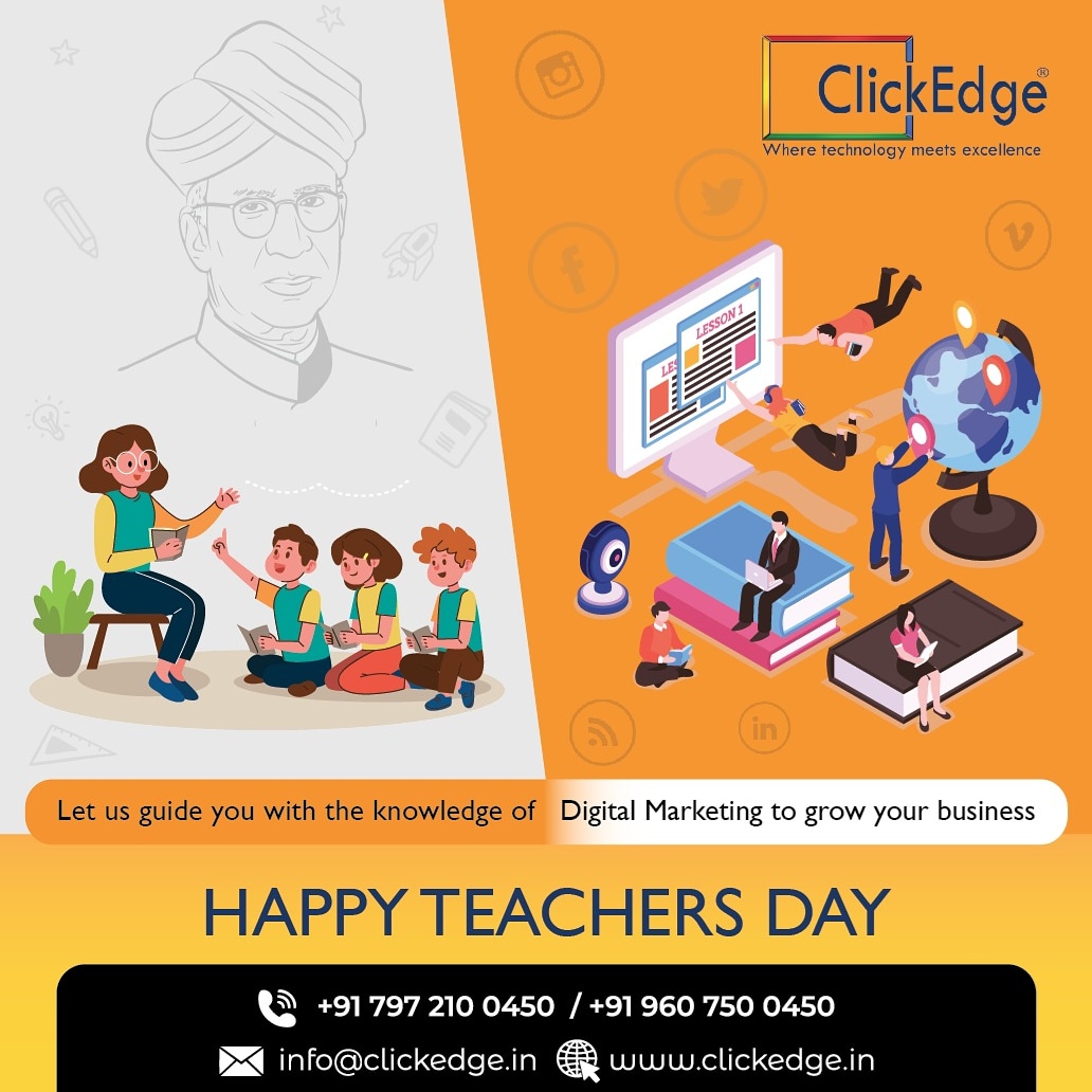 ClickedgeL's tweet photo. "When we think we know, we cease to learn" - Dr. Sarvepalli Radhakrishnan 

#HappyTeachersDay2020 #TeachersDay2020 #TeachersOfMillions #Teachers #SocialMediaMarketing #OnlineMarketing #MarketingAgency #DigitalMarketing #LeadGeneration #ClickEdge #clickedgesolutions #Pune https://t.co/72lsTuz1I9