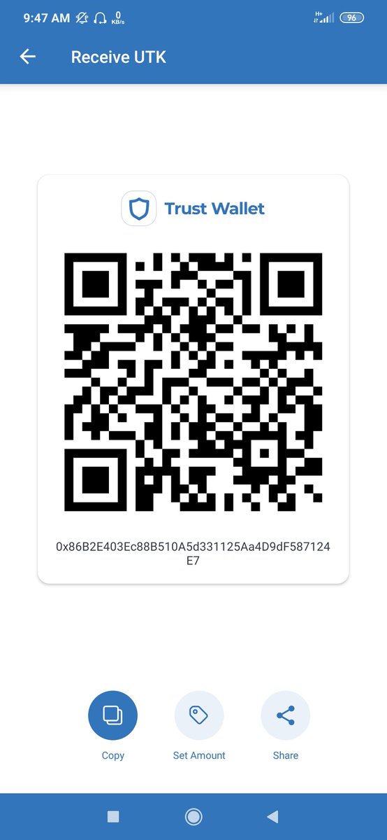 AlexMahmmud's tweet photo. @TrustWalletApp @UTRUST @AlternativeAir All Done Setup

UTK Address: 0x86B2E403Ec88B510A5d331125Aa4D9dF587124E7 https://t.co/vyMiuvffjO