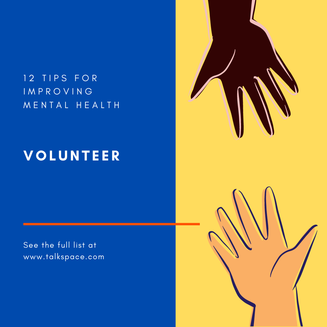 FirstStep4HELP's tweet photo. 12 Tips for Improving #MentalHealth: #9 Volunteer! According to research from Carnegie Mellon University, the satisfaction of doing something for other people is invaluable, improving mental and physical well-being. https://t.co/VzytVtKq7F