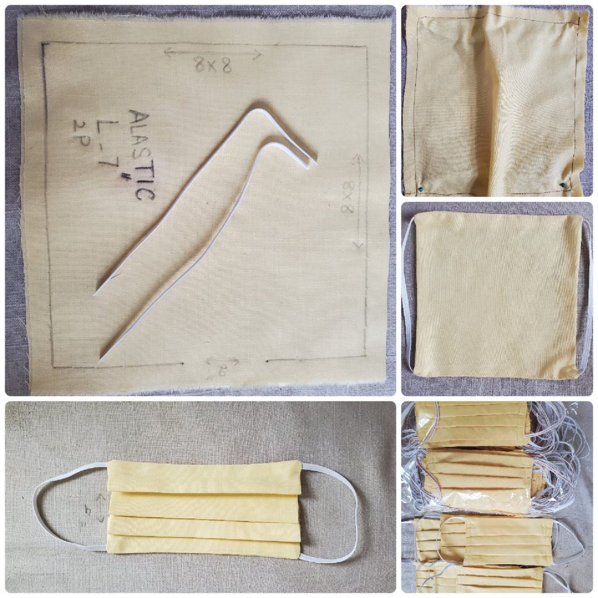 LajnaCanada's tweet photo. An #AhmadiMuslimWoman from @LajnaWBNcanada showcases how to create masks using a leftover piece of cloth from home #SewUpTheIsolation #UnitedInIsolation https://t.co/bJLa9d7yXf