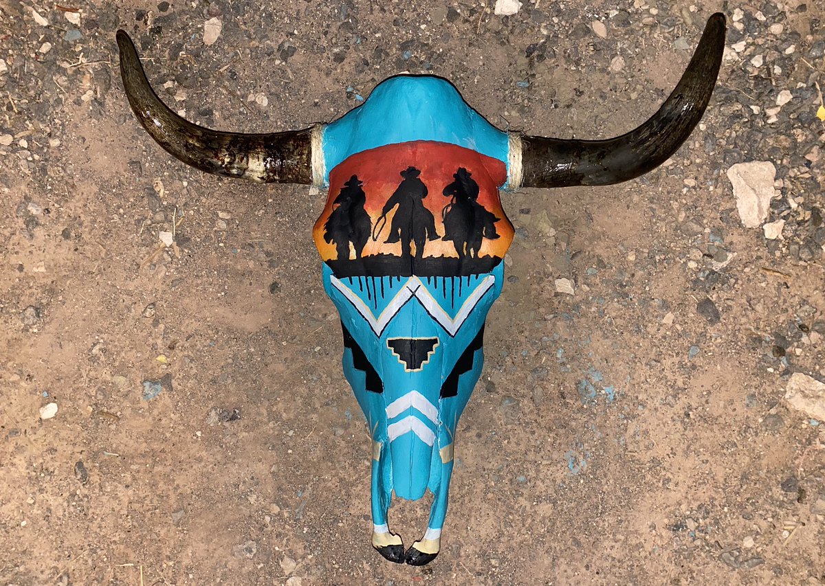 cherokee_art's tweet photo. Cow skull for sale! Message if interested!☺️ https://t.co/Cf2gLzKaOE